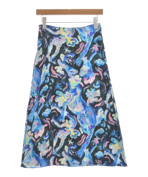 MARNI マルニロング・マキシ丈スコート レディース 38(S位) 紺x青xサクラ色等(総柄)【中古】【古着】