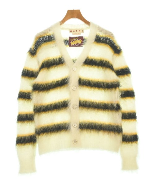 MARNI マルニ カーディガン メンズ 44(S位) 白x黒x黄(ボーダー) 【中古】【古着】 44,850円