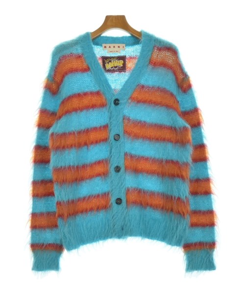 MARNI マルニ カーディガン メンズ 46(M位) 青xオレンジ(ボーダー