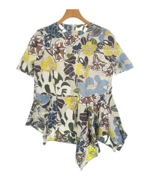 MARNI マルニ ブラウス レディース 40(M位) ライトグレー系x茶x青等(総柄) 【中古】【古着】