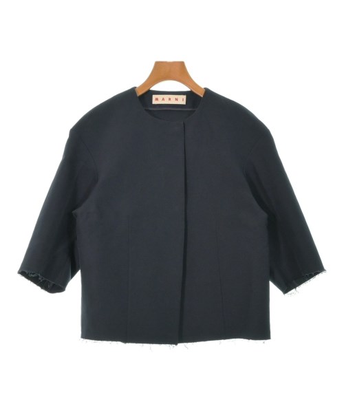 MARNI マルニノーカラージャケット レディース 38(S位) 紺【中古】【古着】