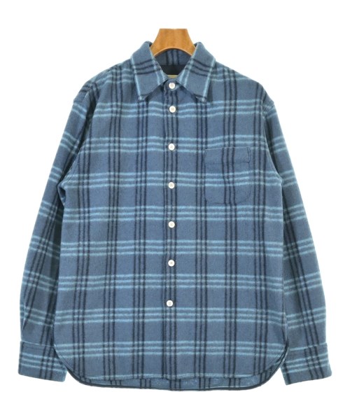 MARNI マルニカジュアルシャツ メンズ 44(S位) 青x紺(チェック)【中古】【古着】