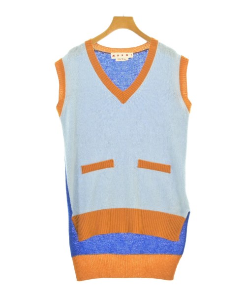 MARNI マルニ限りない/ノースリーブ レディース 38(S位) 水色x青x茶【中古】【古着】 トップス-ベスト・ジレ-レディースファッション