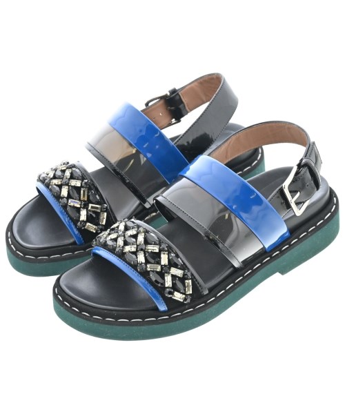 MARNI マルニサンダル レディース EU37(23.5cm位) 黒x青【中古】【古着】|RAGTAG(ブランド古着のラグタグ)