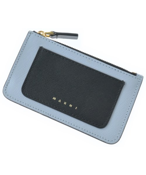 MARNI マルニがま口・コインケース メンズ - 水色x黒【中古】【古着】 財布・ケース-バッグ・小物・ブランド雑貨