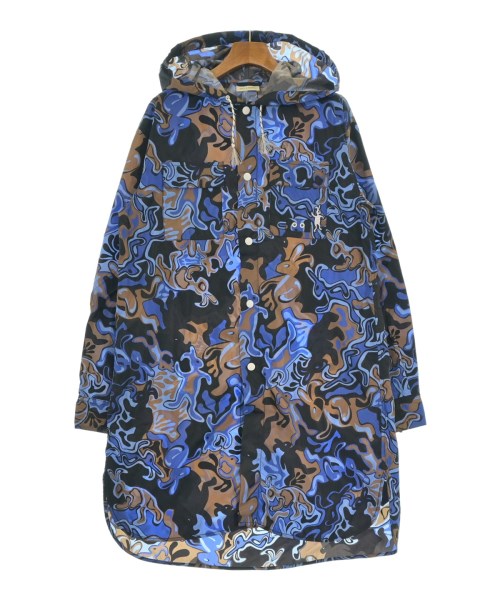 MARNI マルニ トレンチコート レディース 38(S位) 青x茶x黒等(総柄) 【中古】【古着】