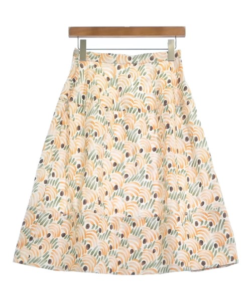 MARNI マルニロング・マキシ丈スコート レディース 36(XS位) 白xオレンジ色x緑等(総柄)【中古】【古着】