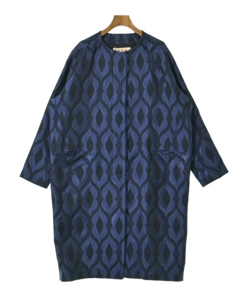 MARNI マルニ厚地の外套（余分の物） レディース 40(M位) 紺x黒(総柄)【中古】【古着】