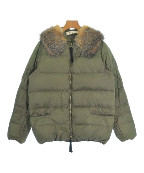 MARNI マルニ ダウンジャケット/ダウンベスト レディース 38(S位) カーキ 【中古】【古着】