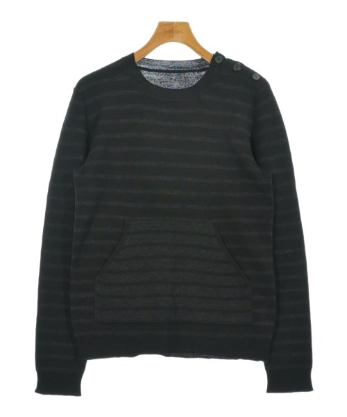 MARNI マルニ ニット・セーター メンズ 48(L位) 黒xグレー(ボーダー) 【中古】【古着】