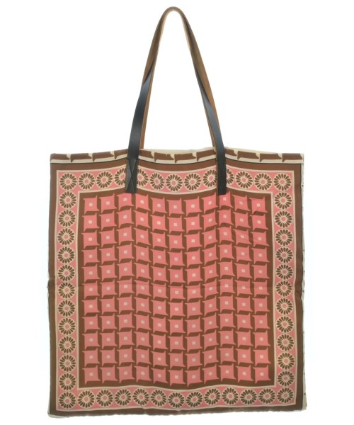 MARNI マルニトートバッグ レディース - ピンクxアイボリーx黒等(総柄)【中古】【古着】