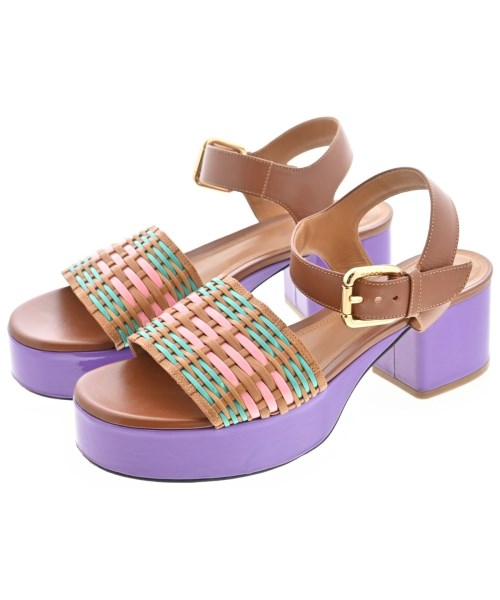 MARNI マルニ サンダル レディース EU38(24.5cm位) 茶x緑系xピンク等 【中古】【古着】