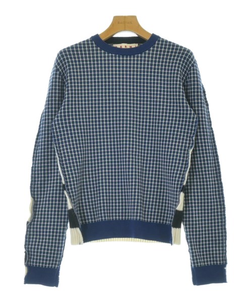 MARNI マルニ ニット・セーター レディース 38(S位) 青x緑xピンク(チェック) 【中古】【古着】