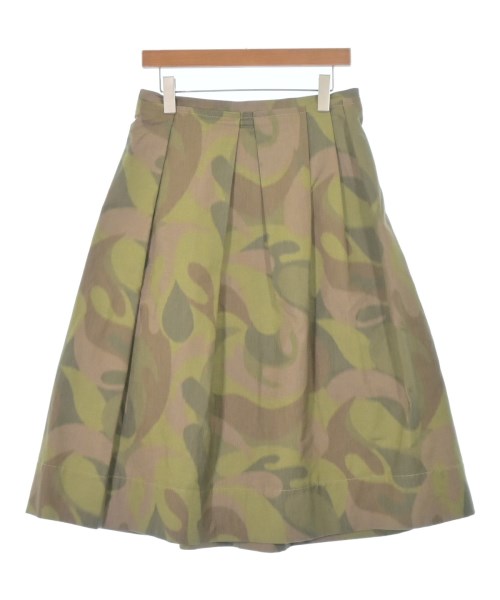 MARNI マルニひざ丈スカート レディース 44(L位) 緑系x茶系(総柄)【中古】【古着】｜RAGTAG（ブランド古着のラグタグ）
