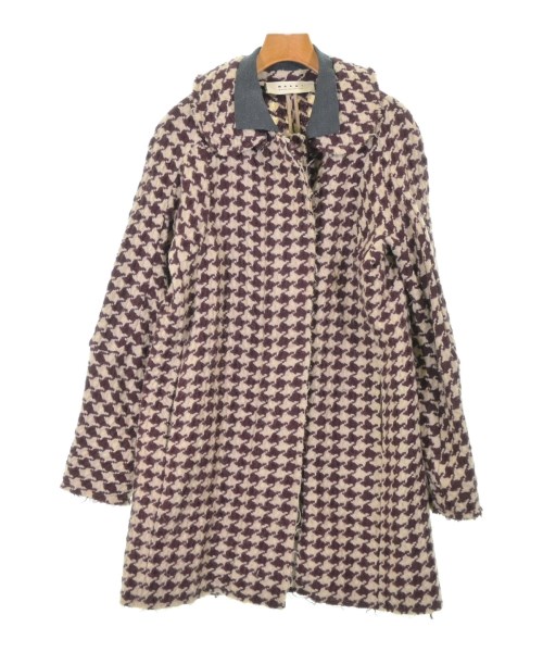 MARNI マルニコート(その他) レディース 38(S位) ベージュxエンジxグレー(総柄)【中古】【古着】|RAGTAG(ブランド古着のラグタグ)