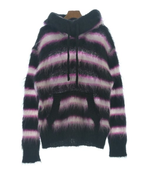 MARNI マルニ編み物・スウェーター レディース 48(XXL位) 黒xサクラ色x白(間借り人)【中古】【古着】