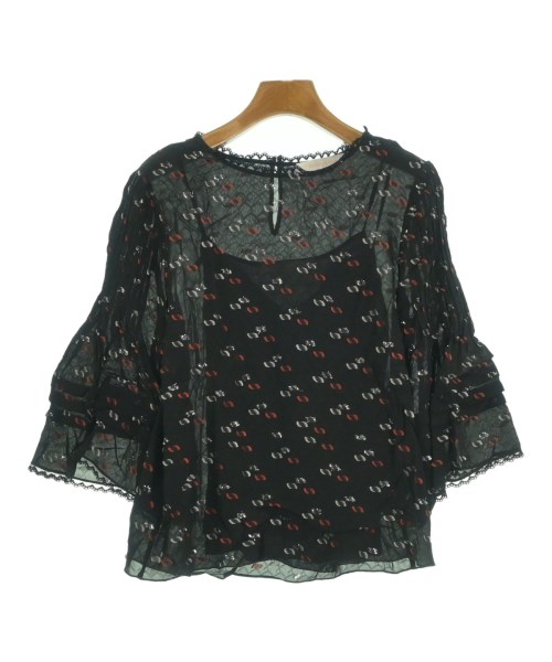 See By Chloe シー バイ クロエブラウス レディース 36(XS位) 黒xグレーx赤(総柄)【中古】【古着】