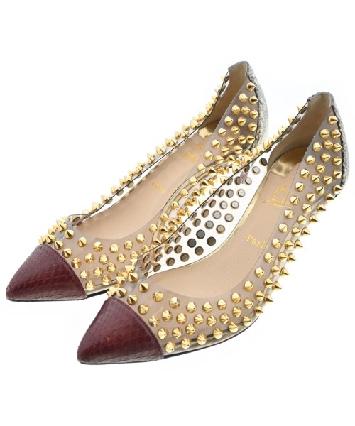 Christian Louboutin クリスチャンルブタン パンプス レディース EU35 1/2(22cm位) ゴールドxエンジ 【中古】【古着】