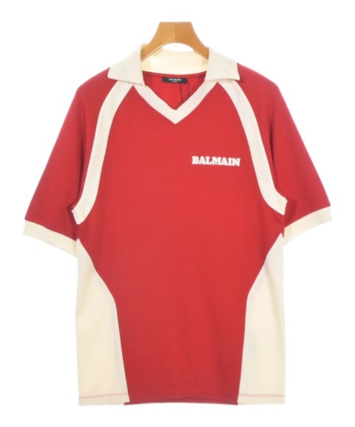 BALMAIN バルマンプルオーバー・カットソー メンズ S 赤x象牙色【中古】【古着】