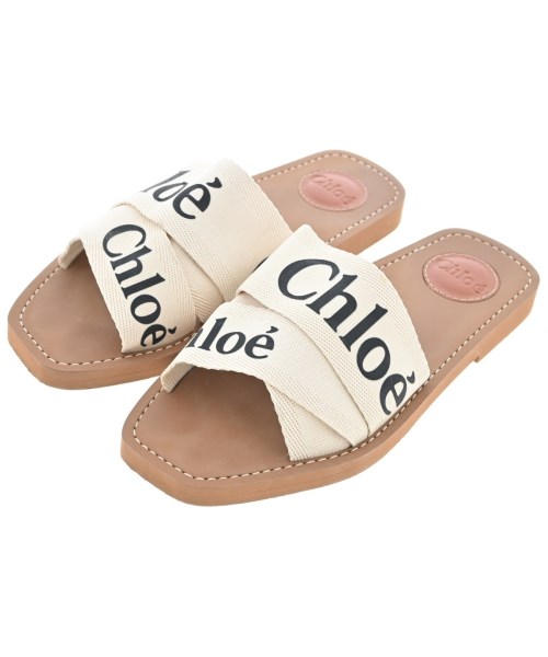 Chloe クロエ サンダル レディース EU38(24.5cm位) ベージュx黒 【中古】【古着】