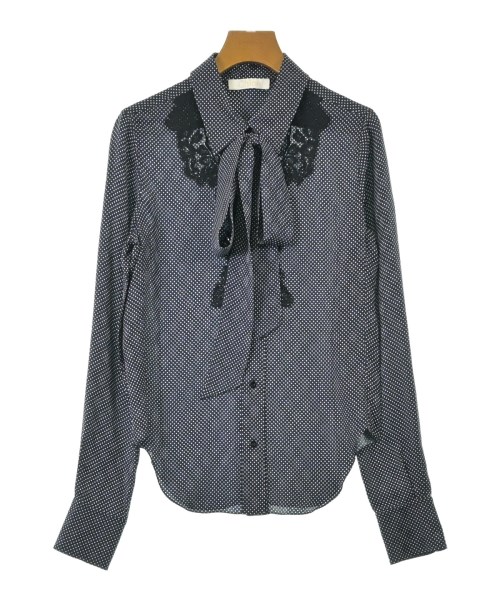 Chloe クロエ ブラウス レディース 36(XS位) 紺x白(ドット) 【中古】【古着】