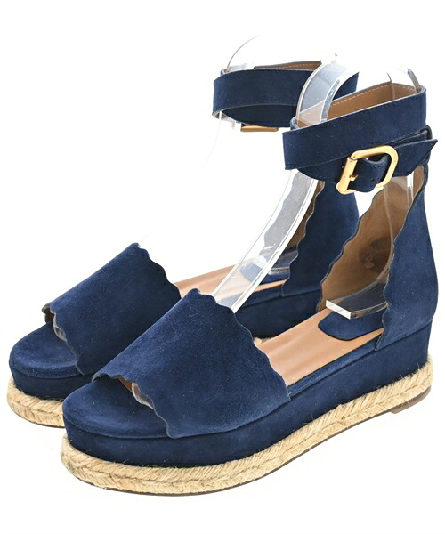 Chloe クロエ サンダル レディース EU36(22.5cm位) 紺 【中古】【古着】