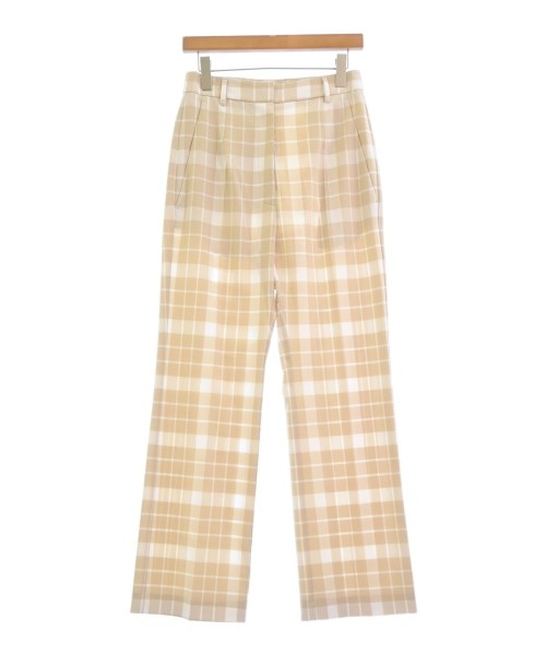 MM6 エムエムシックス パンツ（その他） レディース 40(M位) ベージュx白(チェック) 【中古】【古着】