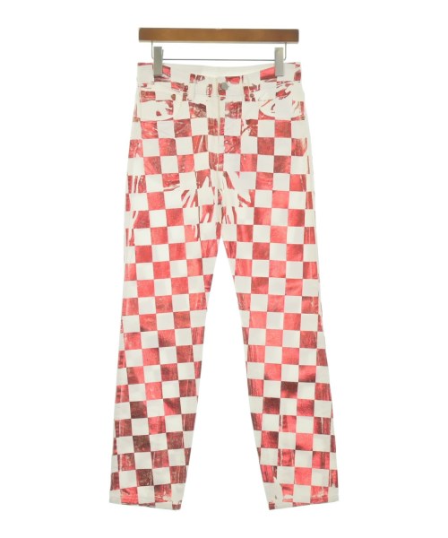 MM6 エムエムシックスデニムパンツ レディース 36(XS位) 赤x白(照合のしるし)【中古】【古着】