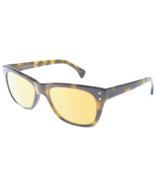 OLIVER PEOPLES オリバーピープルズ サングラス メンズ - 茶系(総柄)x黄系 【中古】【古着】
