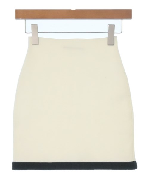 T by ALEXANDER WANG ティーバイアレキサンダーワンミニスカート レディース -(XS位) 白x黒【中古】【古着】