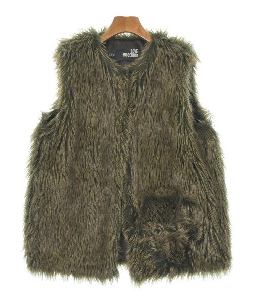 LOVE MOSCHINO ラブモスキーノ ベスト レディース 38(S位) 茶系(ミックス) 【中古】【古着】