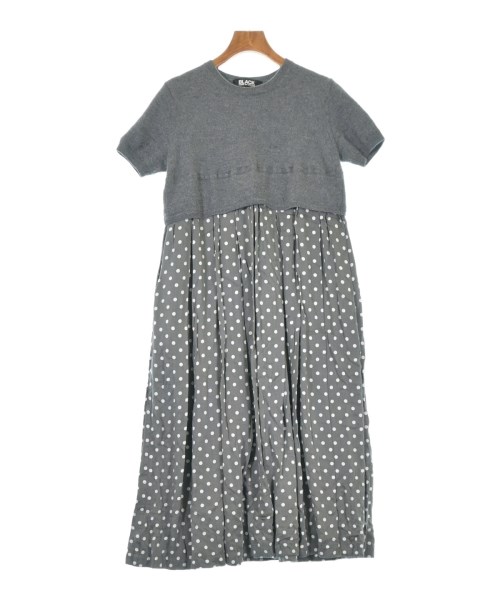 BLACK COMME des GARCONS ブラックコムデギャルソンワンピース レディース L 薄墨色x白(点点)【中古】【古着】