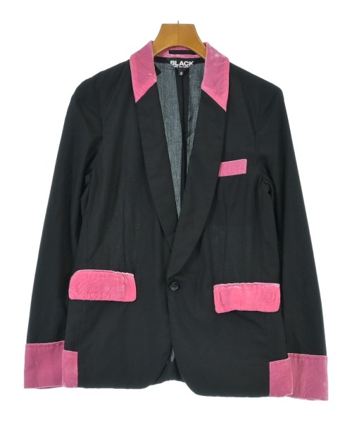 BLACK COMME des GARCONS ブラックコムデギャルソンカジュアルジャケット レディース S 黒xサクラ色【中古】【古着】 コート・ジャケット-レディースファッション