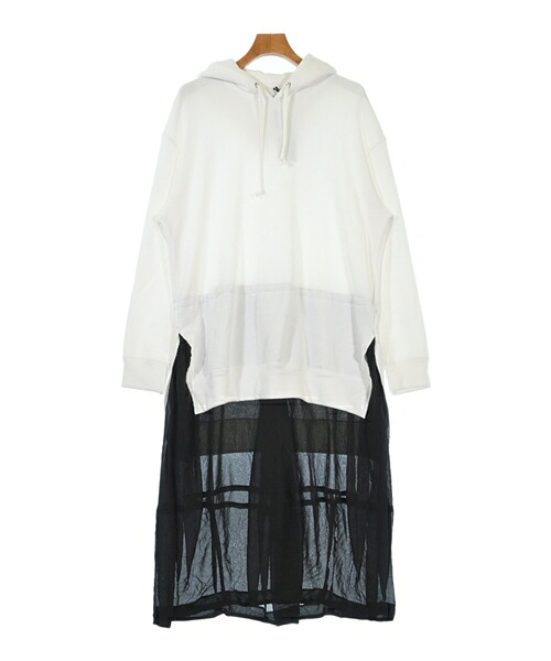 BLACK COMME des GARCONS ブラックコムデギャルソンパーカー メンズ L 白x黒【中古】【古着】