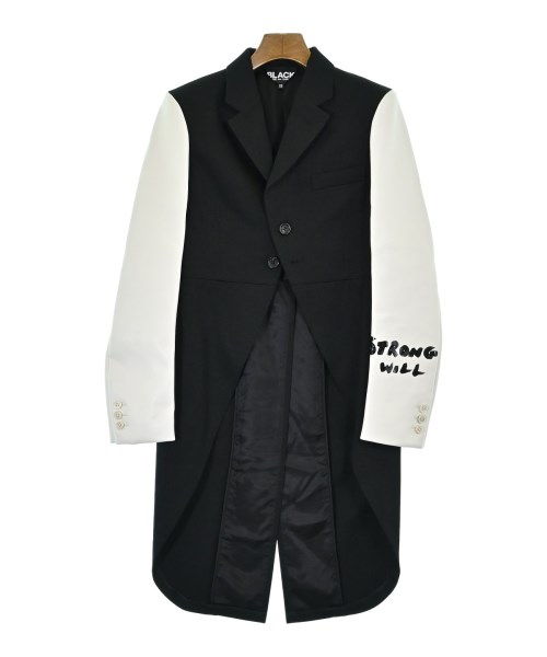 BLACK COMME des GARCONS ブラックコムデギャルソン テーラードジャケット レディース XS 黒x白 【中古】【古着】