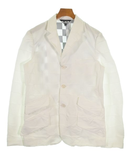 BLACK COMME des GARCONS ブラックコムデギャルソンカジュアルジャケット メンズ M 白x黒【中古】【古着】