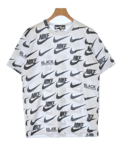 BLACK COMME des GARCONS ブラックコムデギャルソンティーシャツ・カットソー メンズ XL 白x黒(総柄)【中古】【古着】