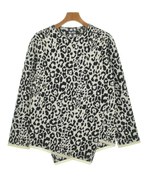 BLACK COMME des GARCONS ブラックコムデギャルソンニット・セーター メンズ S 白x黒(豹柄)【中古】【古着】