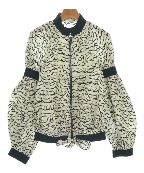 MONCLER GAMME ROUGE モンクレールガムルージュブルゾン（余分の物） レディース 0(XS位) 象牙色x黒【中古】【古着】