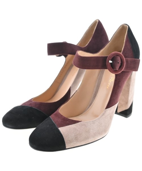 Gianvito Rossi ジャンヴィトロッシパンプス レディース EU38(24.5cm位) ベージュx黒x紫系【中古】【古着】｜RAGTAG（ブランド古着のラグタグ）