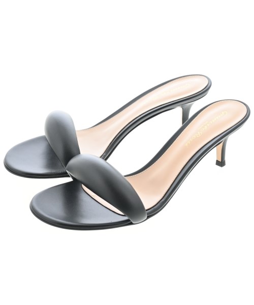 Gianvito Rossi ジャンヴィトロッシ サンダル レディース EU37 1/2(24cm位) 黒 【中古】【古着】