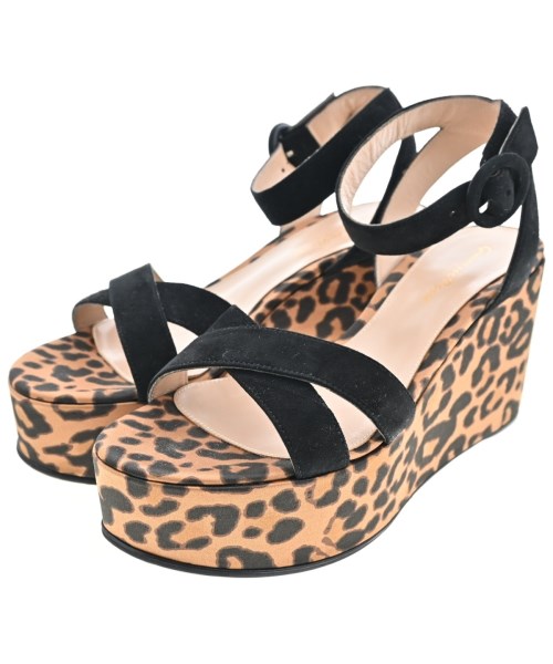 Gianvito Rossi ジャンヴィトロッシ サンダル レディース EU37 1/2(24cm位) 黒 【中古】【古着】 8,112円