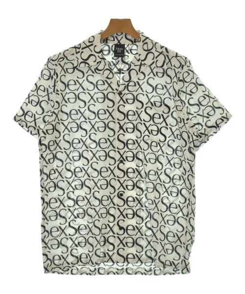 CHRISTOPHER KANE クリストファーケイン カジュアルシャツ メンズ M 白x黒(総柄) 【中古】【古着】