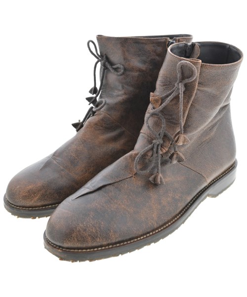 HENRY CUIR アンリークィール ブーツ レディース EU38(24.5cm位) 茶 【中古】【古着】
