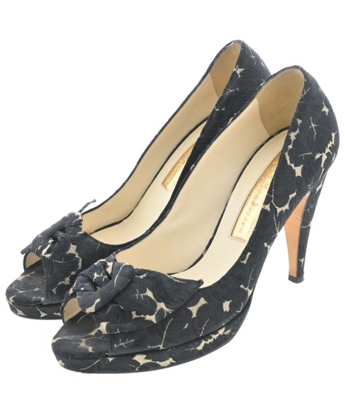 Rupert Sanderson ルパートサンダーゾンパンプス レディース EU35 1/2(22糎位) 黒xベージュ(総柄)【中古】【古着】