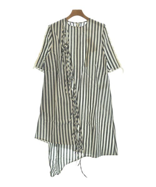 DAMIR DOMA ダミールドーマワンピース レディース 38(S位) 象牙色x薄墨色(縞模様)【中古】【古着】 レディースファッション-ワンピース