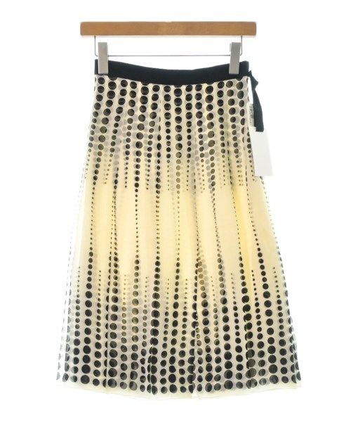 GiAMBATTiSTA VALLi ジャンバティスタ　ヴァリ ひざ丈スカート レディース 38(S位) オフホワイトx黒(ドット) 【中古】【古着】