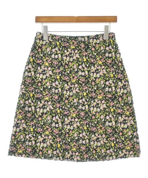 GiAMBATTiSTA VALLi ジャンバティスタ ヴァリひざ丈スコート レディース XS 黒xさくら色x黄等(総柄)【中古】【古着】