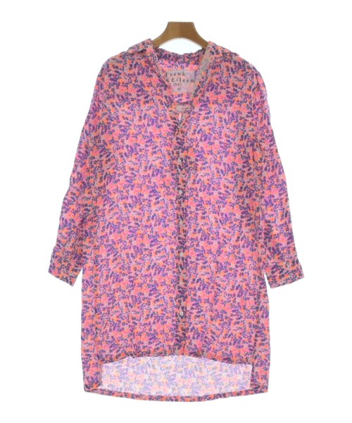 Frank&Eileen フランクアンドアイリーン カジュアルシャツ レディース XS 紺xピンクxオレンジ(花柄) 【中古】【古着】