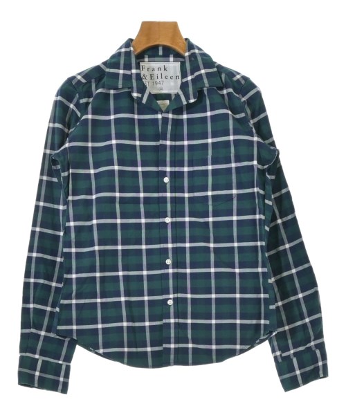 Frank&Eileen フランクアンドアイリーン カジュアルシャツ レディース XS 紺x緑x白(チェック) 【中古】【古着】